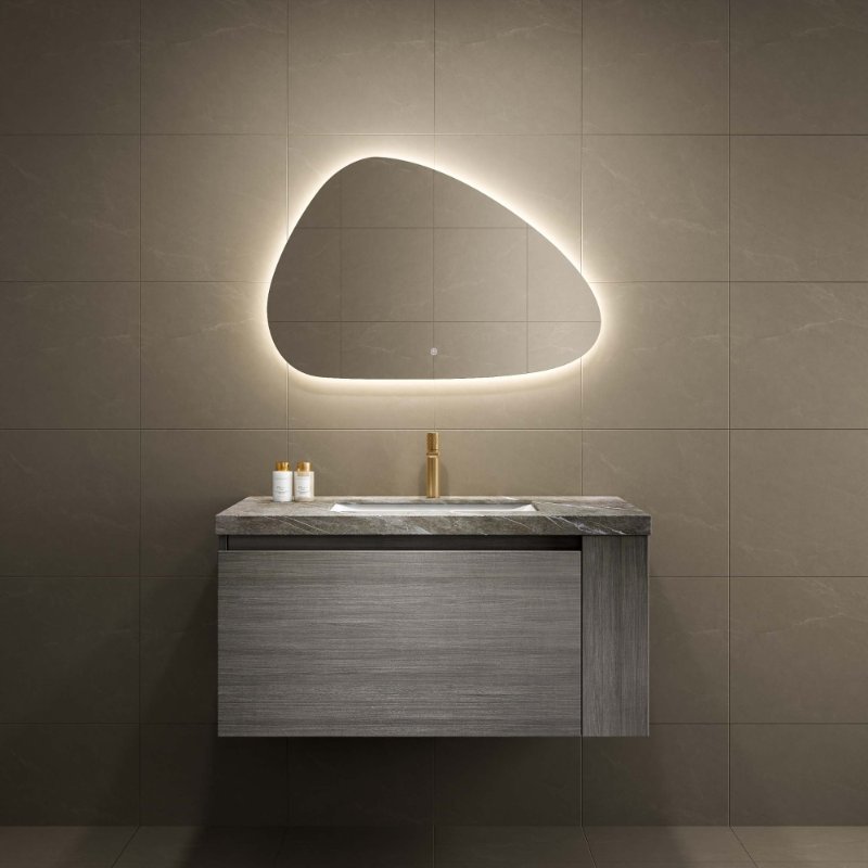 Modern Apartment Complex in New York City Upgrades Bathrooms with LED Irregular Bathroom Mirrors