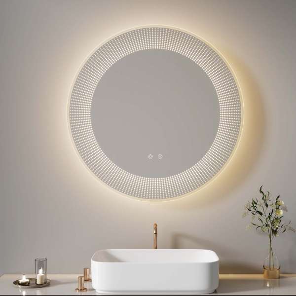 Round Frameless LED Bathroom Mirror