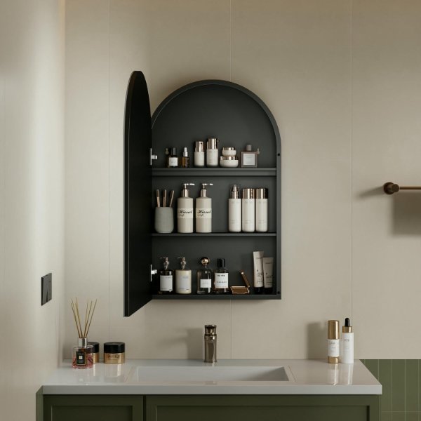 Arch LED Bathroom Mirror Cabinet